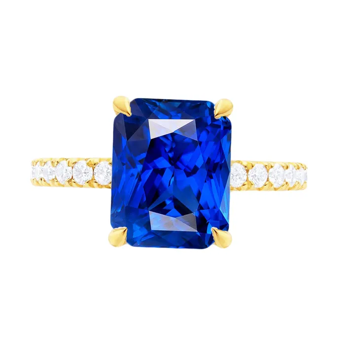 HarryChadEntcom Rings Women Round Natural Earth Mined Diamond Jewelry New Radiant Ceylon Sapphire Ring 4 Carats HarryChadEntcom Rings Women Round Natural Earth Mined Diamond Jewelry New Radiant Ceylon Sapphire Ring 4 Carats