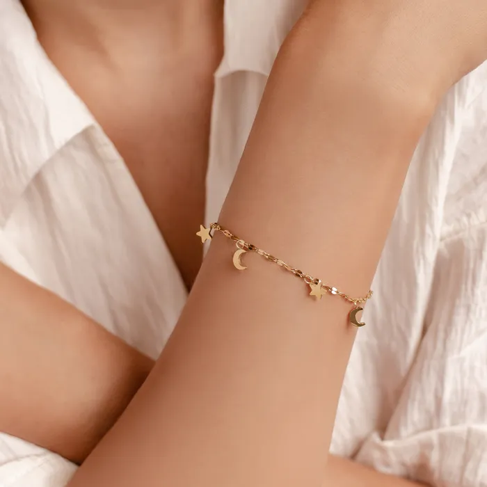 Hey Happiness Bracelets Star and Moon Bracelet Hey Happiness Bracelets Star and Moon Bracelet