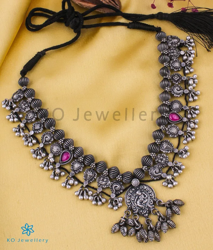 Kolhapur Necklaces The Vijeta Kolhapuri Saaj Silver Necklace