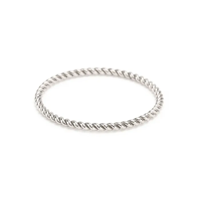 KS Rings Sterling Silver Twisted Stacking Ring SIZE 8