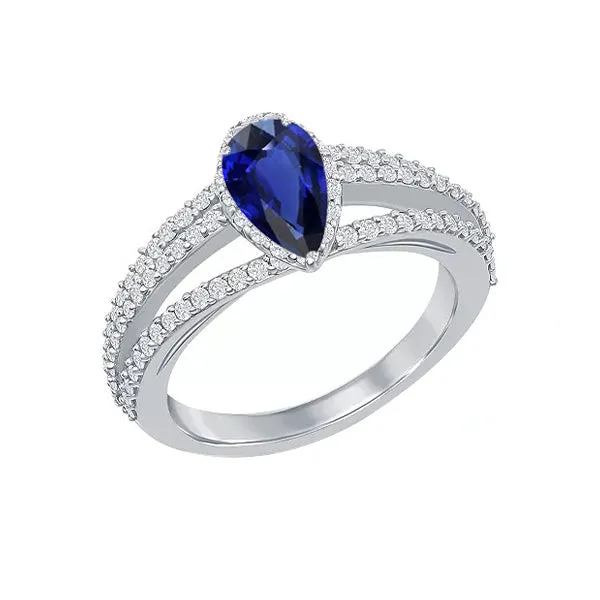 Natural Earth Mined Diamond Halo Wedding Ring Pear Blue Sapphire 250 Carats HarryChadEntcom Rings Natural Earth Mined Diamond Halo Wedding Ring Pear Blue Sapphire 250 Carats HarryChadEntcom Rings