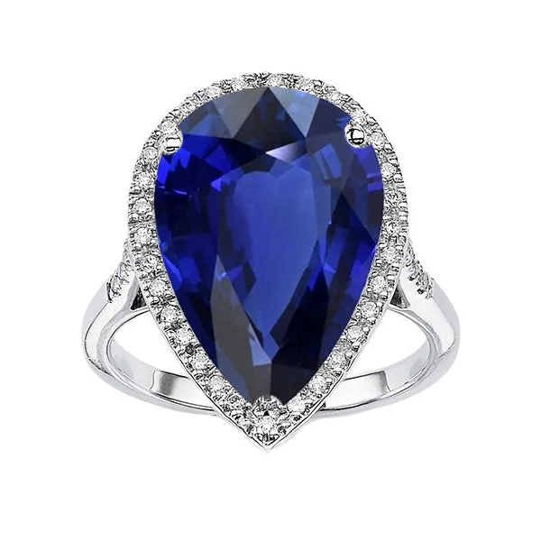 Natural Earth Mined Diamond Jewelry Halo Oval Ceylon Sapphire Ring 750 Carats HarryChadEntcom Rings