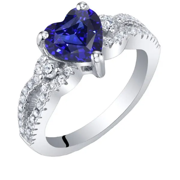 Natural Earth Mined Diamond Ring Heart Sri lankan Sapphire 350 Carats Twisted Shank HarryChadEntcom Rings Natural Earth Mined Diamond Ring Heart Sri lankan Sapphire 350 Carats Twisted Shank HarryChadEntcom Rings