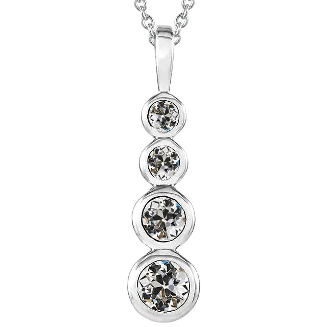 Necklaces Four Stone Diamond Pendant Old Miner 4 Carats HarryChadEntcom