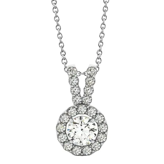 Necklaces GB 200 Carats Round Natural Earth Mined Diamond Pendant Necklace Without Chain Gold 14K Necklaces GB 200 Carats Round Natural Earth Mined Diamond Pendant Necklace Without Chain Gold 14K