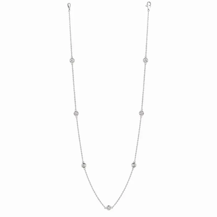 Necklaces GB Station Natural Earth Mined Diamond Necklace 4 Carats White Gold 14K Necklaces GB Station Natural Earth Mined Diamond Necklace 4 Carats White Gold 14K