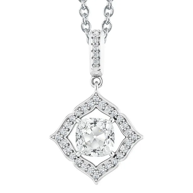 Necklaces HarryChadEntcom Halo Natural Earth Mined Diamond Pendant Slide With Chain Cushion Cut Old Cut 350 Carats Necklaces HarryChadEntcom Halo Natural Earth Mined Diamond Pendant Slide With Chain Cushion Cut Old Cut 350 Carats