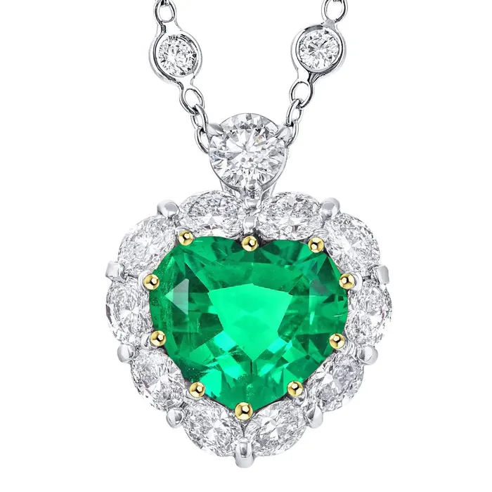 Necklaces HarryChadEntcom Heart Birthstone Pendant Green Emerald Gemstone Jewelry