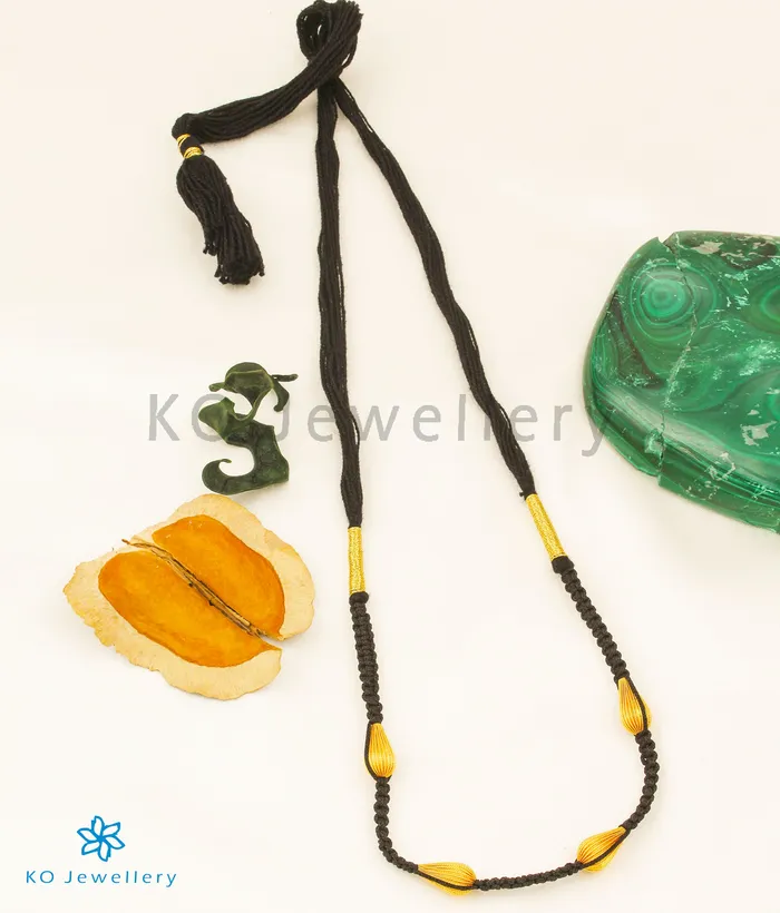 Necklaces Jaipur The Naveli Silver Thread Necklace Black4 Beads
