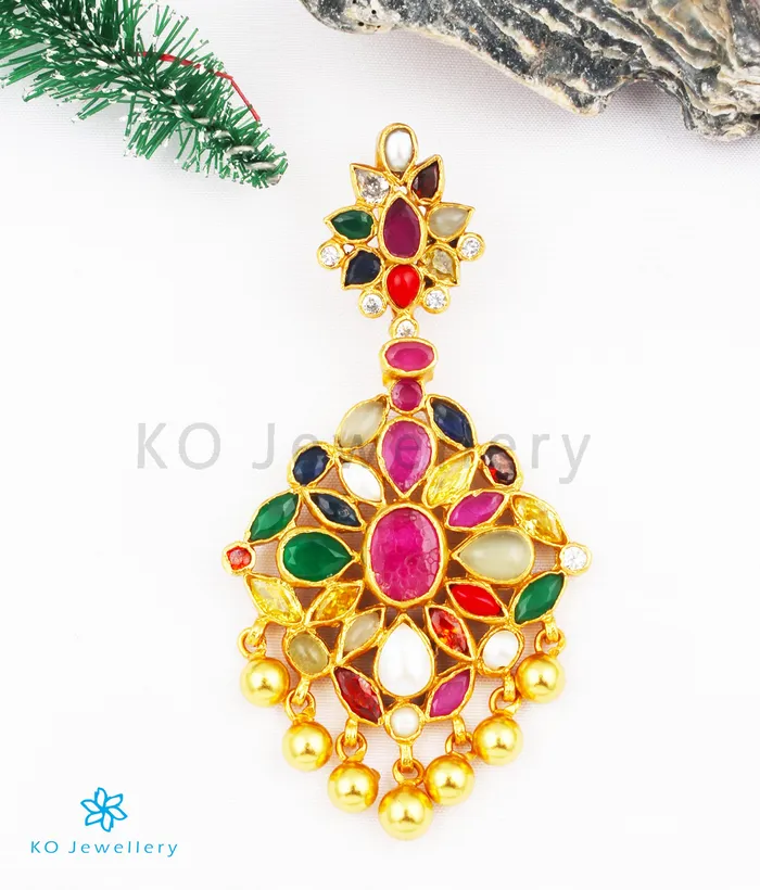 Necklaces The Aham Silver Navaratna Necklace Silversmith