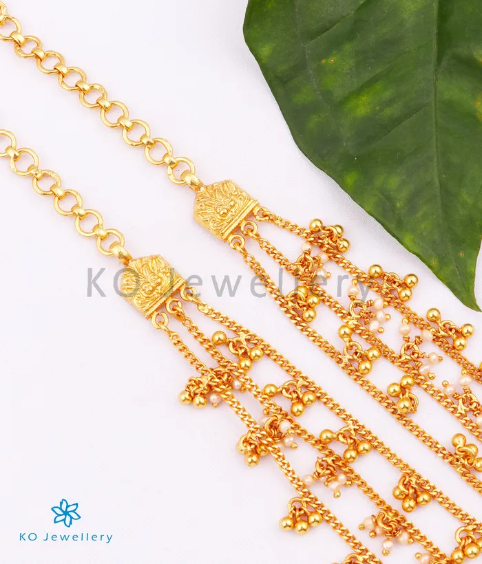 Necklaces The Jhilmil Silver Layered Pearl Necklace 3 layers Silversmith
