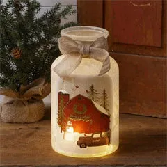 Necklaces Your Hearts Delight Audreys Frosted Glass Luminary Merry Christmas Audrey