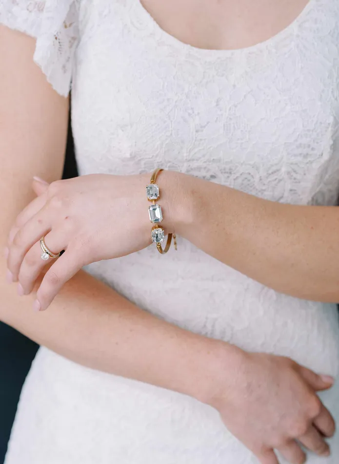 Octagon crystal bridal bracelet Style 2380 twigs honey Bracelets