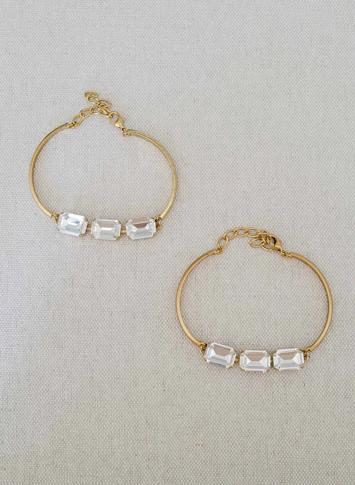 Octagon crystal bridal bracelet Style 2380 twigs honey Bracelets