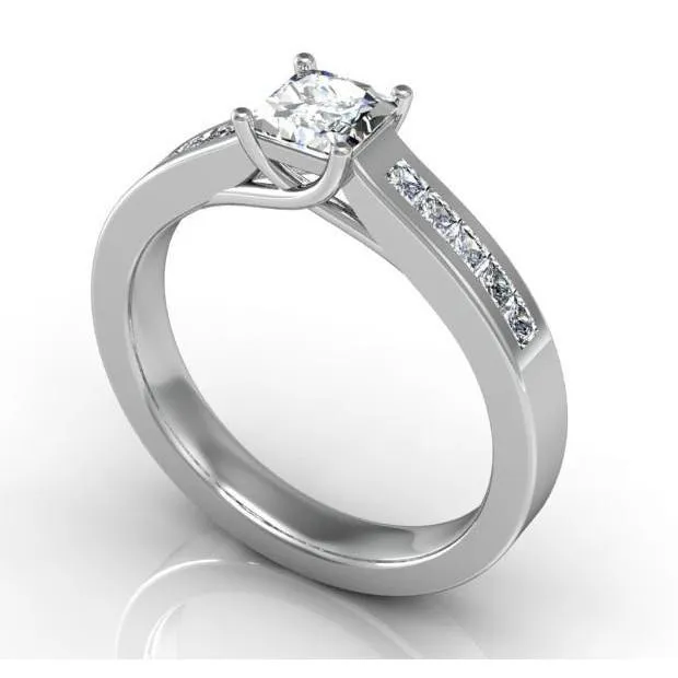 Princess Cut 175 Ct Natural Earth Mined Diamonds Engagement Ring White Gold 14K GB Rings Princess Cut 175 Ct Natural Earth Mined Diamonds Engagement Ring White Gold 14K GB Rings