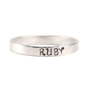 PSV Rings Sterling Silver Ring Stamping Blank 3mm Wide SIZE 6