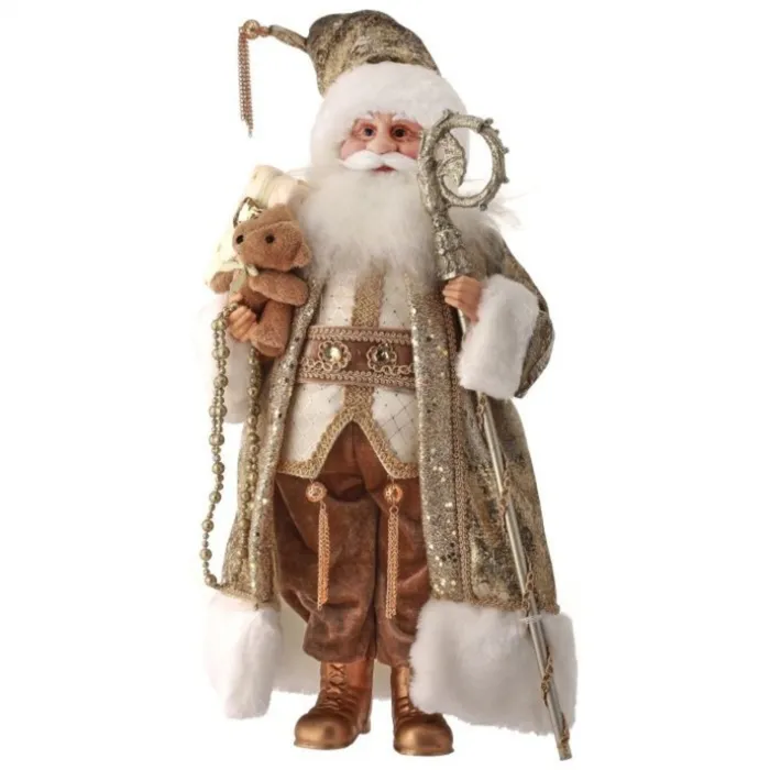 Regency International Regency International 20 FabricResin IvoryGold Standing Santa PreStyled Sets Regency International Regency International 20 FabricResin IvoryGold Standing Santa PreStyled Sets