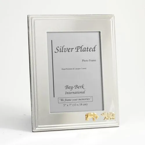 Rings Bey Berk Silver Plated 5X7 Picture Frame With Stock Market Emblem