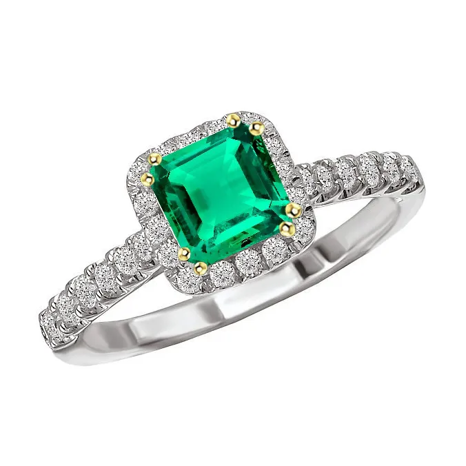 Rings Cushion Cut Green Emerald Engagement Ring HarryChadEntcom