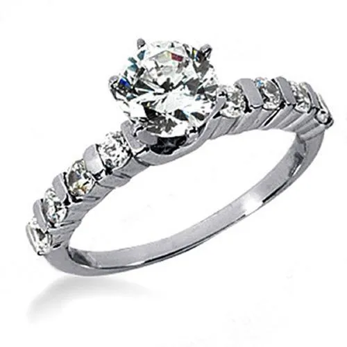 Rings GB 130 Carats Natural Earth Mined Diamond Anniversary Ring White Gold Jewelry Rings GB 130 Carats Natural Earth Mined Diamond Anniversary Ring White Gold Jewelry