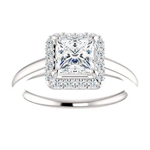Rings GB 225 Carats Halo Princess Round Natural Earth Mined Diamond Anniversary Ring Rings GB 225 Carats Halo Princess Round Natural Earth Mined Diamond Anniversary Ring