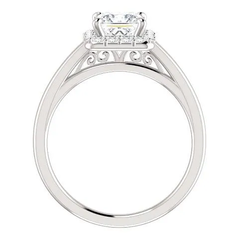 Rings GB 225 Carats Halo Princess Round Natural Earth Mined Diamond Anniversary Ring