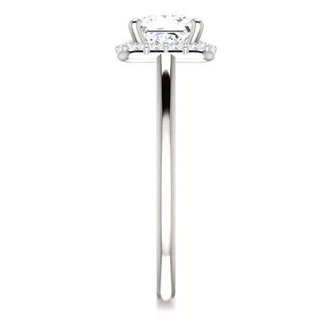 Rings GB 225 Carats Halo Princess Round Natural Earth Mined Diamond Anniversary Ring