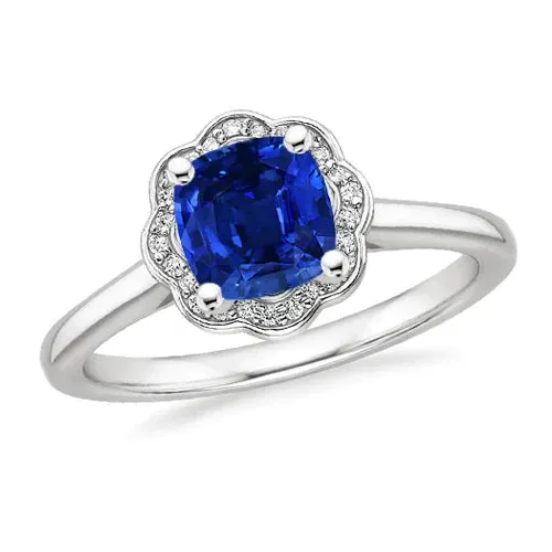 Rings GB Burma Sapphire Engagement Ring