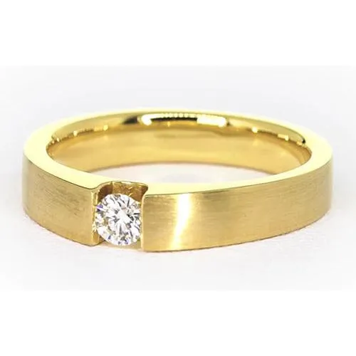 Rings GB Mens Ring Yellow Gold 14K 075 Carats Tension Set Natural Earth Mined Diamond Rings GB Mens Ring Yellow Gold 14K 075 Carats Tension Set Natural Earth Mined Diamond