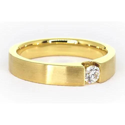 Rings GB Mens Ring Yellow Gold 14K 075 Carats Tension Set Natural Earth Mined Diamond Rings GB Mens Ring Yellow Gold 14K 075 Carats Tension Set Natural Earth Mined Diamond
