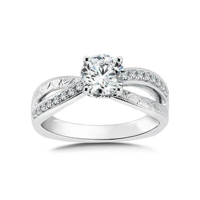 Rings GB Vintage Style 230 Carats Round Cut Natural Earth Mined Diamond Anniversary Ring Rings GB Vintage Style 230 Carats Round Cut Natural Earth Mined Diamond Anniversary Ring