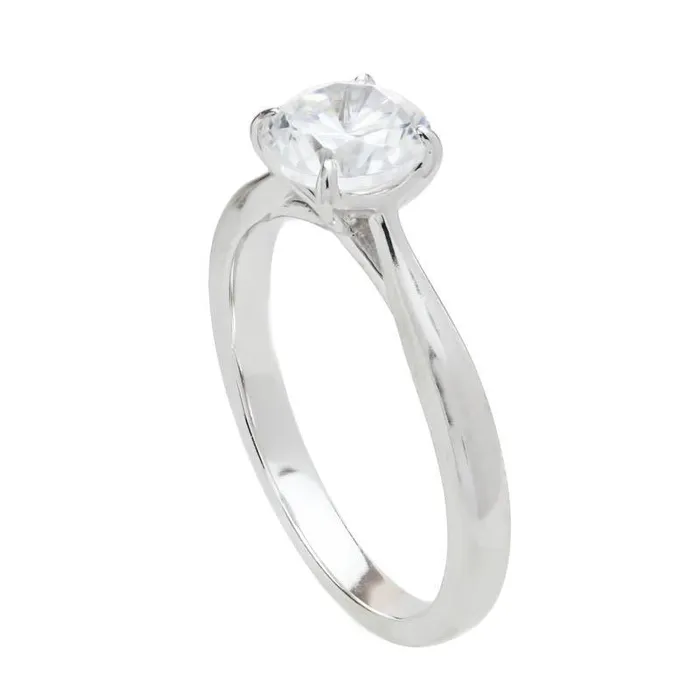 Rings GB White Gold 14K Solitaire 140 Carat Round Natural Earth Mined Diamond Engagement Ring Rings GB White Gold 14K Solitaire 140 Carat Round Natural Earth Mined Diamond Engagement Ring