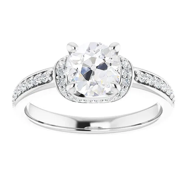 Rings HarryChadEntcom Anniversary Ring Round Old Mine Cut Genuine Natural Earth Mined Diamond Prong Set 475 Carats