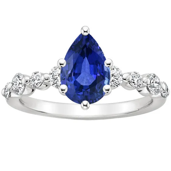 Rings HarryChadEntcom Blue Sapphire Round Natural Earth Mined Diamond Engagement Ring With Accents 425 Carats Rings HarryChadEntcom Blue Sapphire Round Natural Earth Mined Diamond Engagement Ring With Accents 425 Carats