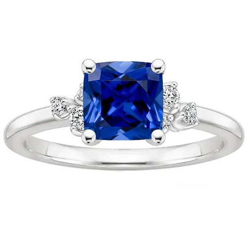 Rings HarryChadEntcom Cushion Blue Sapphire Natural Earth Mined Diamond Engagement Ring 250 Carats White Gold Rings HarryChadEntcom Cushion Blue Sapphire Natural Earth Mined Diamond Engagement Ring 250 Carats White Gold