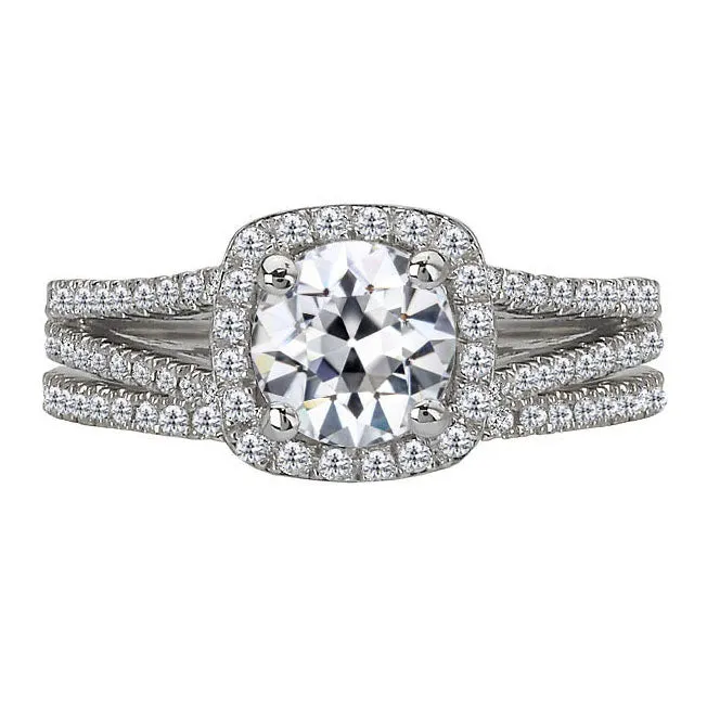 Rings HarryChadEntcom Halo Engagement Ring Set Round Old Miner Real Natural Earth Mined Diamond Split Shank 6 Carats Rings HarryChadEntcom Halo Engagement Ring Set Round Old Miner Real Natural Earth Mined Diamond Split Shank 6 Carats