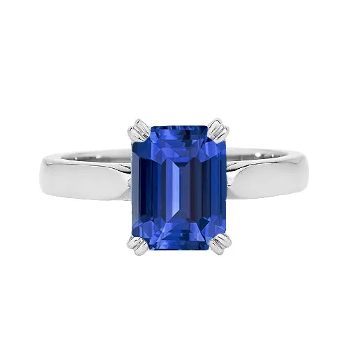 Rings HarryChadEntcom Solitaire Emerald Ring Prong Set Ceylon Sapphire 250 Carats Gold 14K Rings HarryChadEntcom Solitaire Emerald Ring Prong Set Ceylon Sapphire 250 Carats Gold 14K