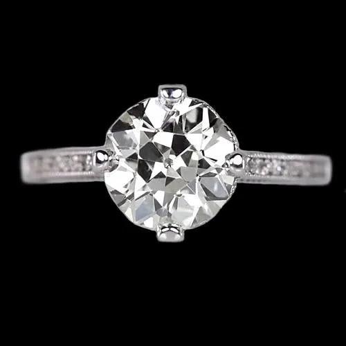 Rings HarryChadEntcom Solitaire Round Ring Accents Prong Set Old Miner Natural Earth Mined Diamonds 250 Carats