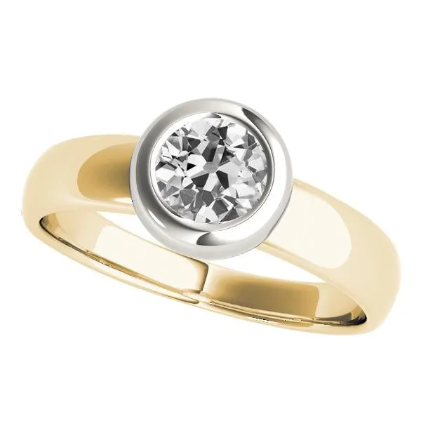 Rings HarryChadEntcom Two Tone Solitaire Ring Old Miner Genuine Natural Earth Mined Diamond Bezel Set 150 Carats Rings HarryChadEntcom Two Tone Solitaire Ring Old Miner Genuine Natural Earth Mined Diamond Bezel Set 150 Carats