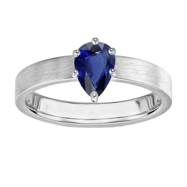 Rings HarryChadEntcom White Gold Solitaire Wedding Ring Pear SriLanka Sapphire 1 Carat Rings HarryChadEntcom White Gold Solitaire Wedding Ring Pear SriLanka Sapphire 1 Carat