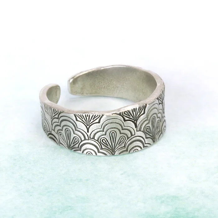 Rings MJ Pewter Tapered Flat Ring Blank 572mm 225 x 7mm 28 SIZE 68