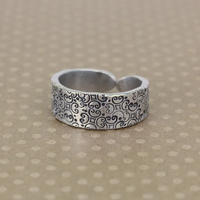 Rings MJ Pewter Tapered Flat Ring Blank 572mm 225 x 7mm 28 SIZE 68