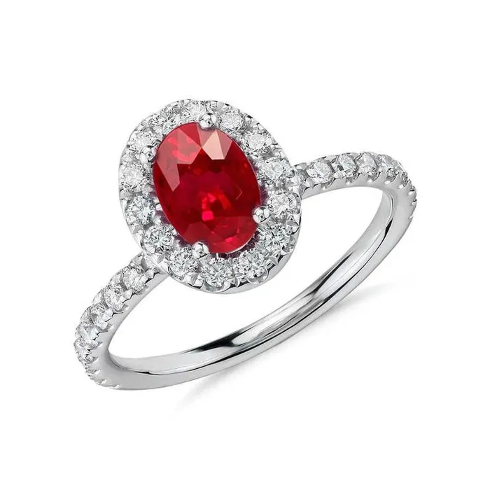 Rings Oval Cut Ruby With Natural Earth Mined Diamonds 4 Carats Wedding Ring White Gold 14K GB Rings Oval Cut Ruby With Natural Earth Mined Diamonds 4 Carats Wedding Ring White Gold 14K GB