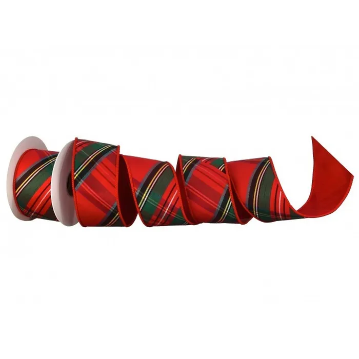 Rings Regency International Regency International Diagonal Cut Plaid Dupion Ribbon