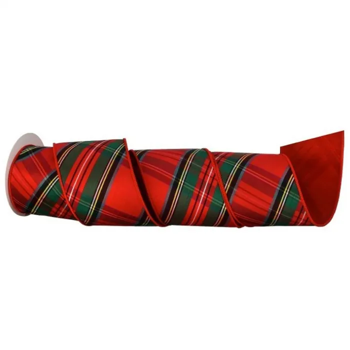Rings Regency International Regency International Diagonal Cut Plaid Dupion Ribbon