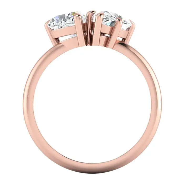 Rings Toi Et Moi Earth Mined Diamond Ring 2 Ct Rose Gold Heart Pear Cut HarryChadEntcom Rings Toi Et Moi Earth Mined Diamond Ring 2 Ct Rose Gold Heart Pear Cut HarryChadEntcom