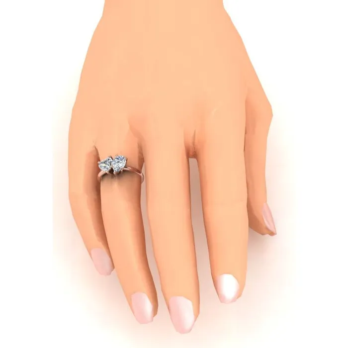 Rings Toi Et Moi Earth Mined Diamond Ring 2 Ct Rose Gold Heart Pear Cut HarryChadEntcom Rings Toi Et Moi Earth Mined Diamond Ring 2 Ct Rose Gold Heart Pear Cut HarryChadEntcom
