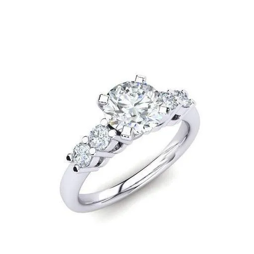 Round Cut Natural Earth Mined Diamond Engagement Ring 285 Carats Prong Set White Gold 14K GB Rings Round Cut Natural Earth Mined Diamond Engagement Ring 285 Carats Prong Set White Gold 14K GB Rings