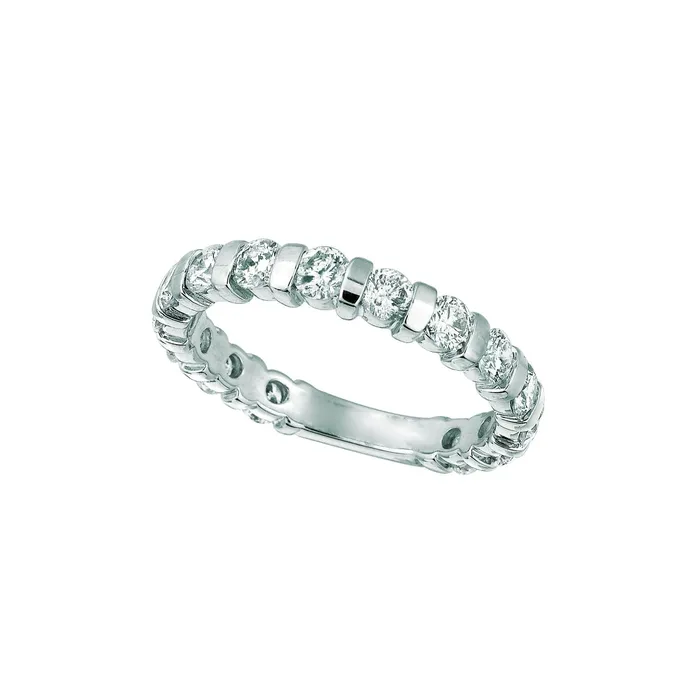 Round Natural Earth Mined Diamond Eternity Band 150 Carats 14K White Gold New GB Rings Round Natural Earth Mined Diamond Eternity Band 150 Carats 14K White Gold New GB Rings