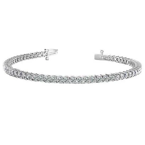 Round Natural Earth Mined Diamond Tennis Bracelet White Gold 14K Prong Set 530 Carats GB Bracelets Round Natural Earth Mined Diamond Tennis Bracelet White Gold 14K Prong Set 530 Carats GB Bracelets